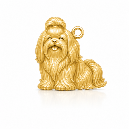Soulyshine Shih Tzu long coat Personalized Pet Companion Charm Only