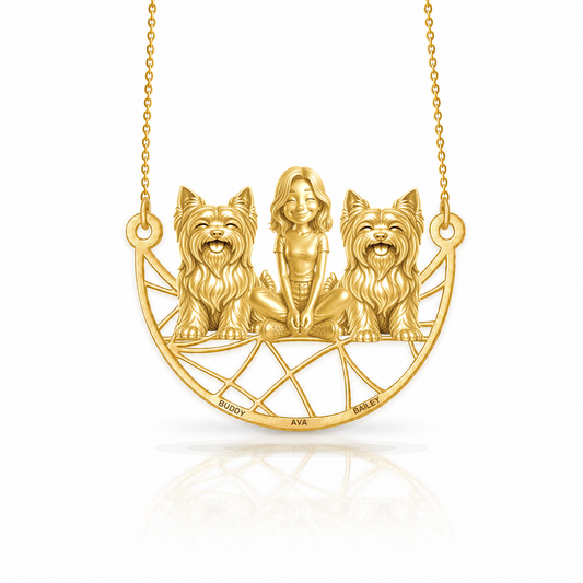 Soulyshine Silky Terrier personalized companion necklace