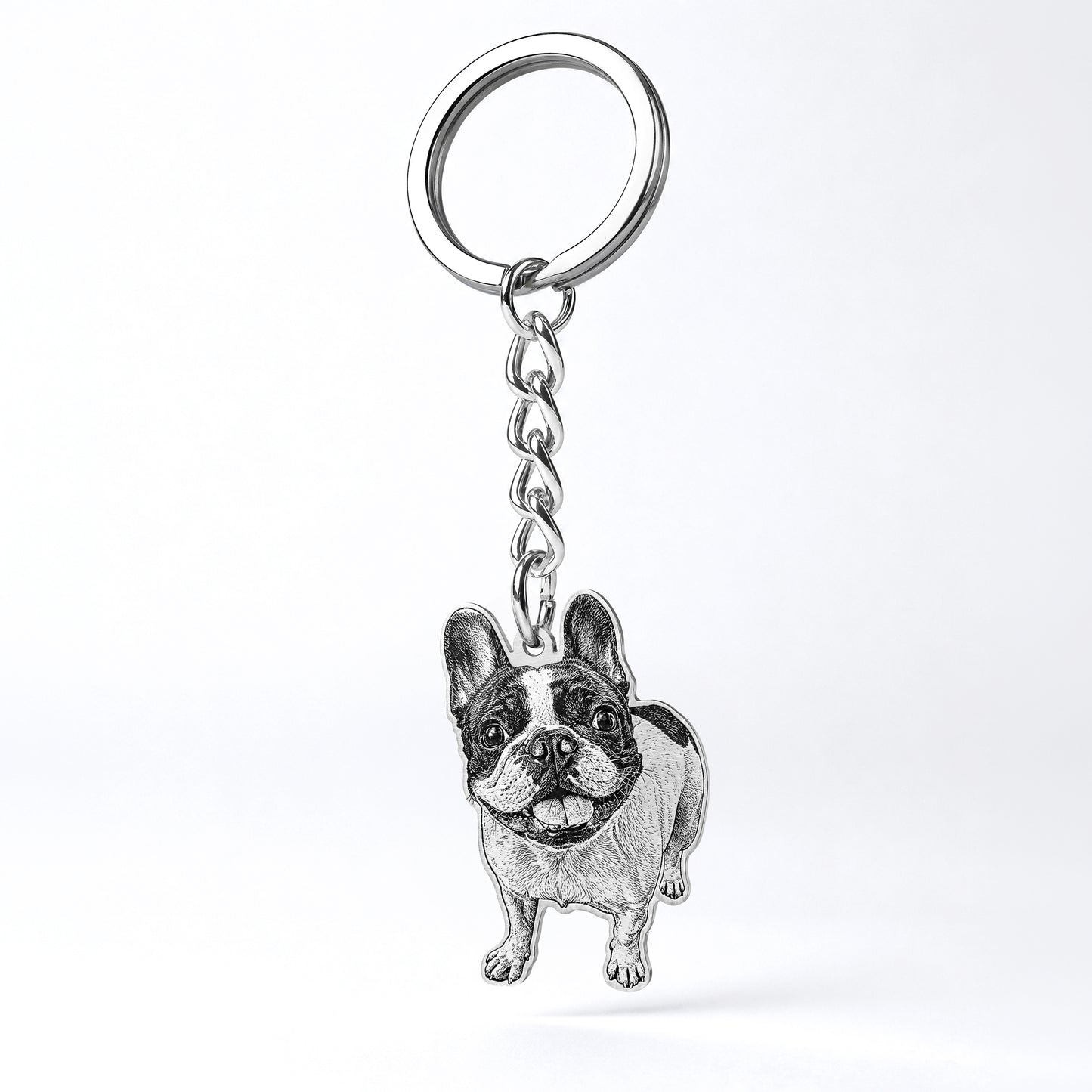 Soulyshine Precious Paw - Upload Pet Portrait Photo Shape Base Keychain