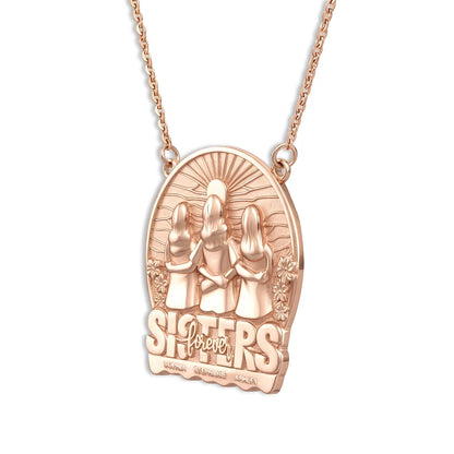 Soulyshine Personalized Sister Forever - Handmade Necklace in Silver/14K Gold Vermeil