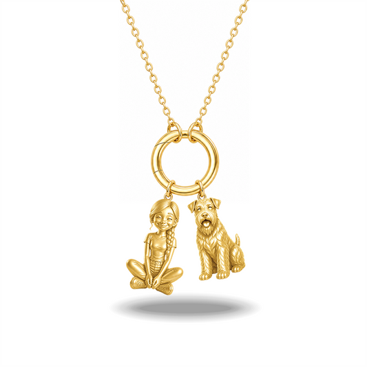 Soft Coated Wheaten Terrier - 18K Gold Vermeil - 1st
