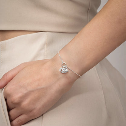 Soulyshine Personalized The Pawbond Girl & Pet Charm Bracelet