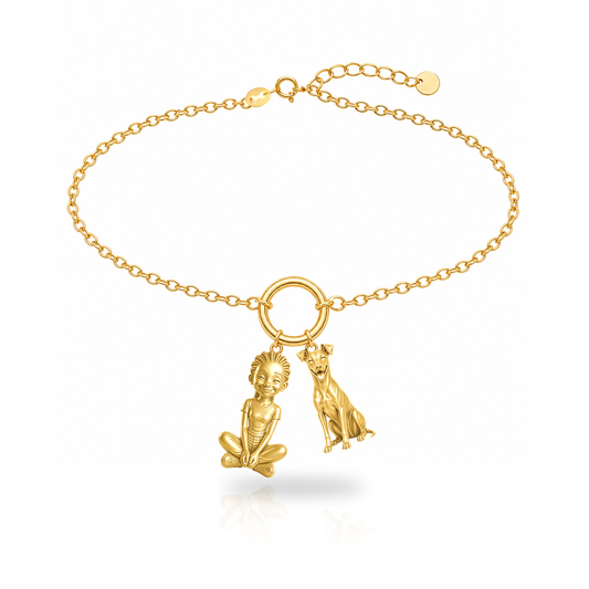 German Pinscher personalized girl and dog charm bracelet