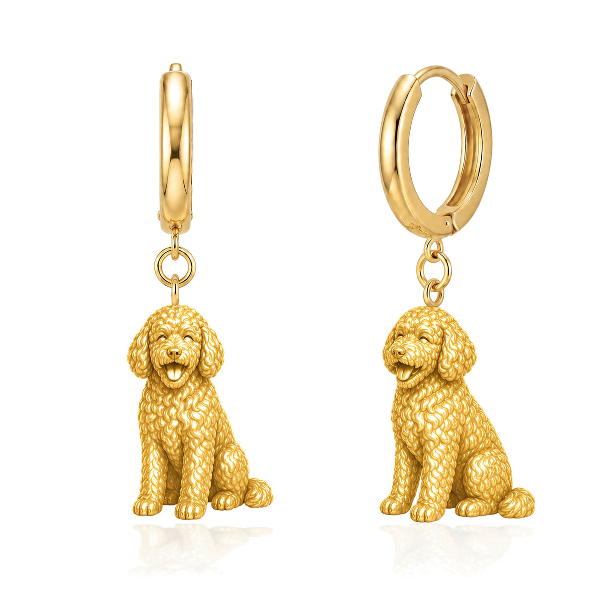Spanish Water Dog personalized companion handcrafted huggie earrings