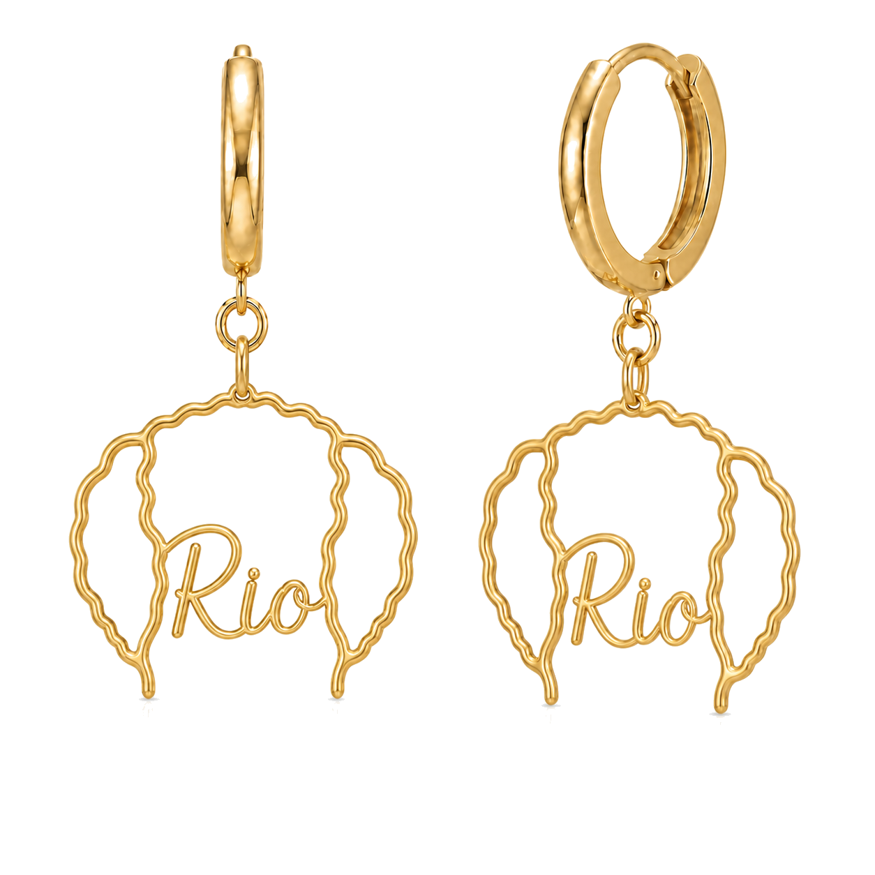 Spanish Water Dog Rio personalized pet face earrings