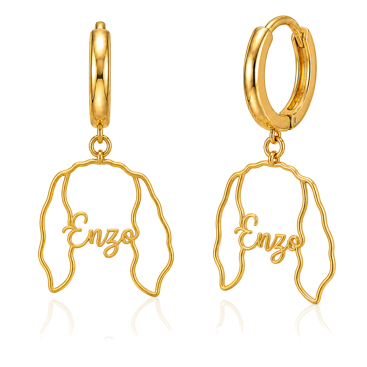 Spinone Italiano Enzo personalized pet face earrings