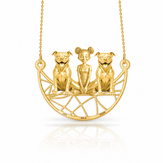 Soulyshine Staffordshire Bull Terrier personalized companion necklace