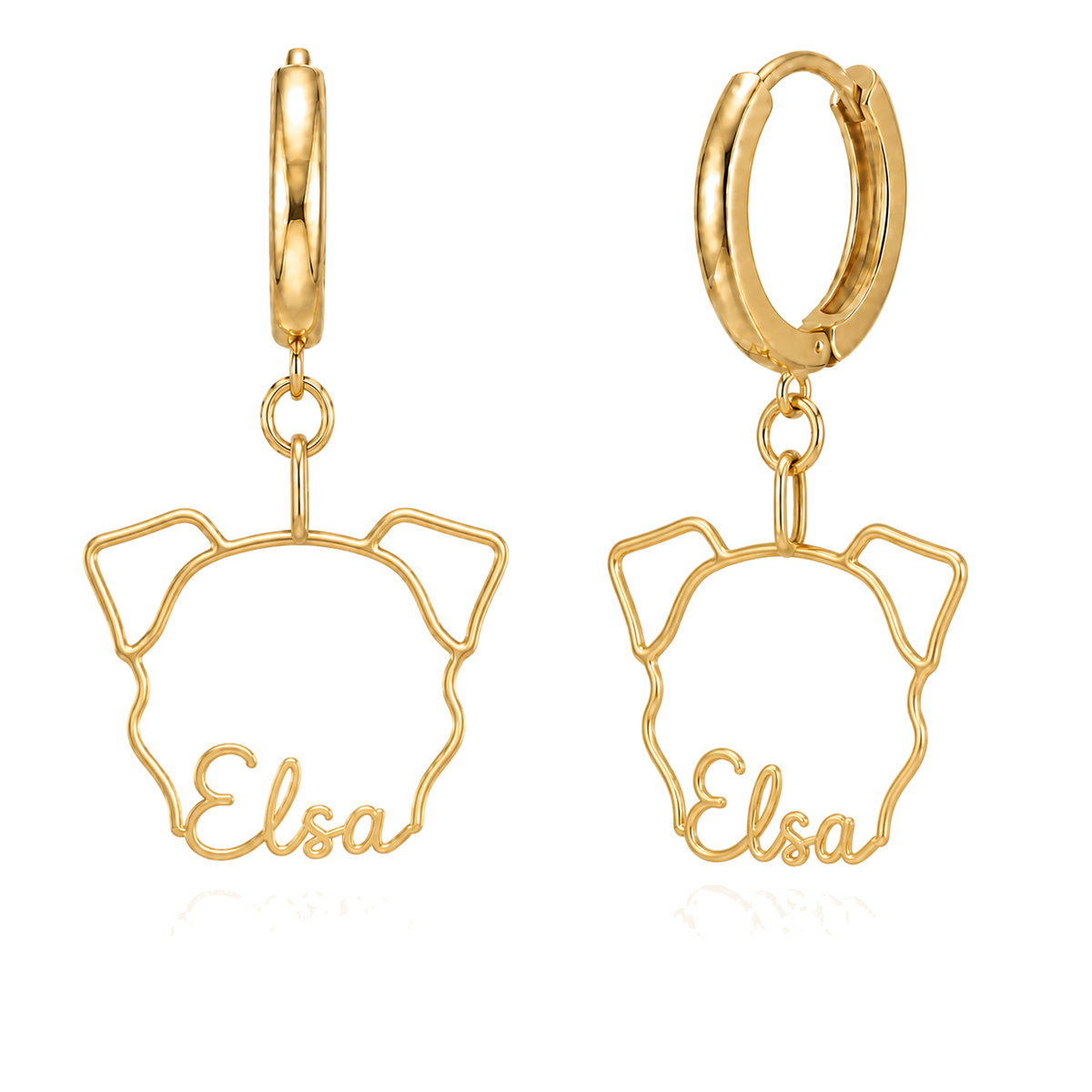 Swedish Farmdog Elsa personalized pet face earrings