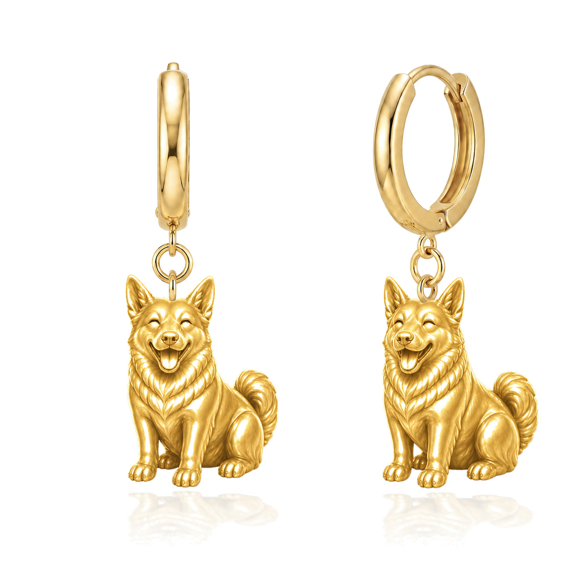 Swedish Vallhund personalized companion handcrafted huggie earrings