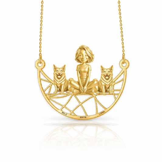 Soulyshine Swedish Vallhund personalized companion necklace