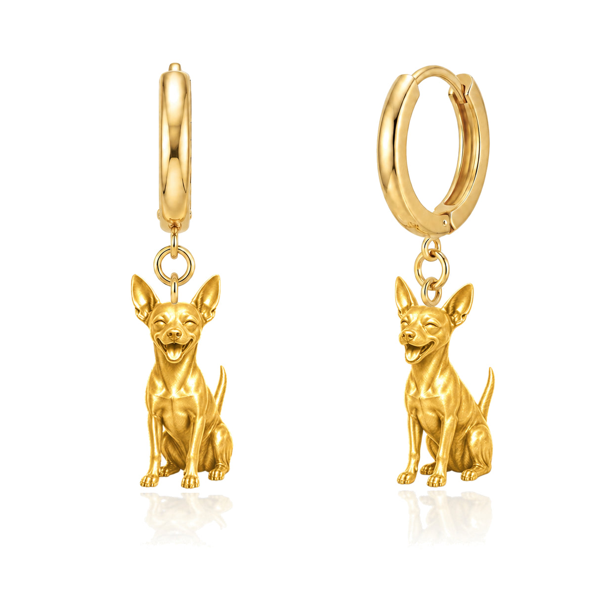Toy Fox Terrier personalized companion handcrafted huggie earrings