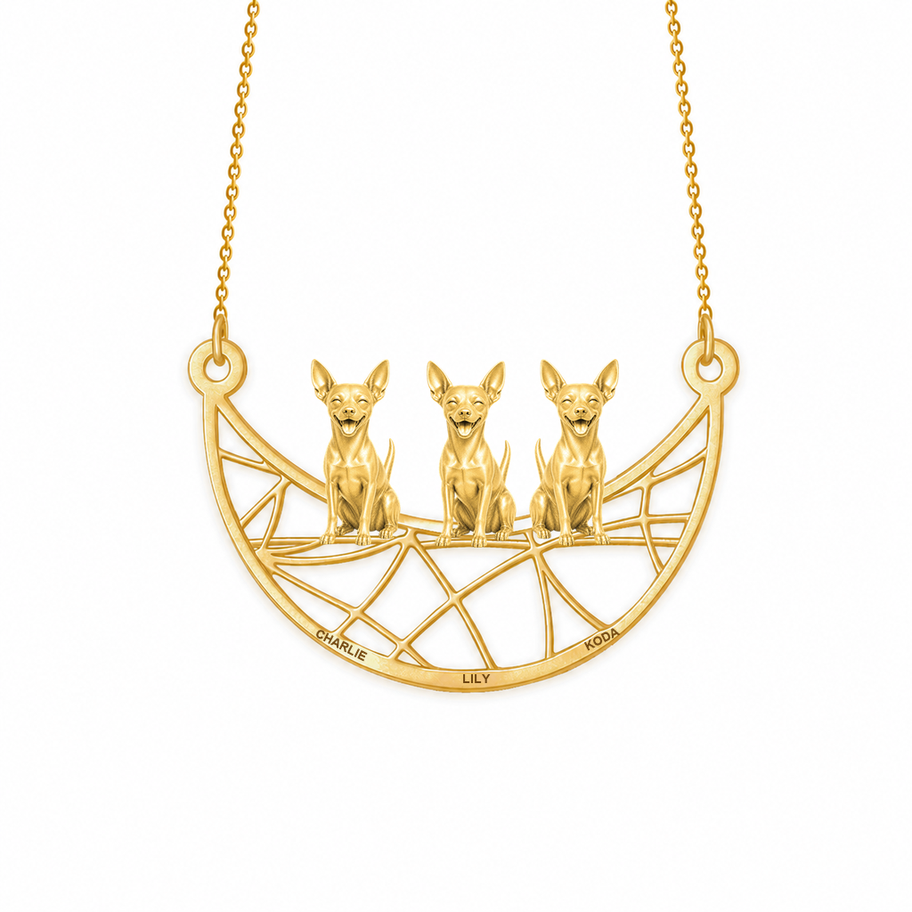 Soulyshine Toy Fox Terrier Eternal Paw personalized pets necklace