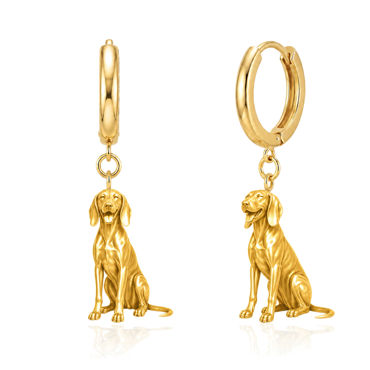 Treeing Walker Coonhound personalized companion handcrafted huggie earrings