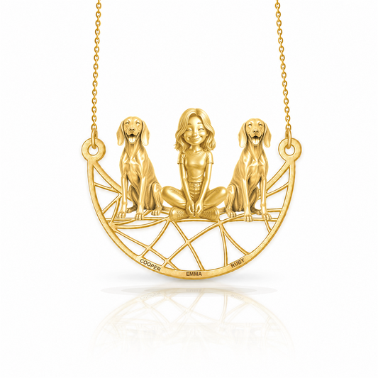 Soulyshine Treeing Walker Coonhound personalized companion necklace