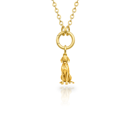 Soulyshine Vizsla Purest Bond Dog Companion Charm Necklace - 18K Gold Vermeil front