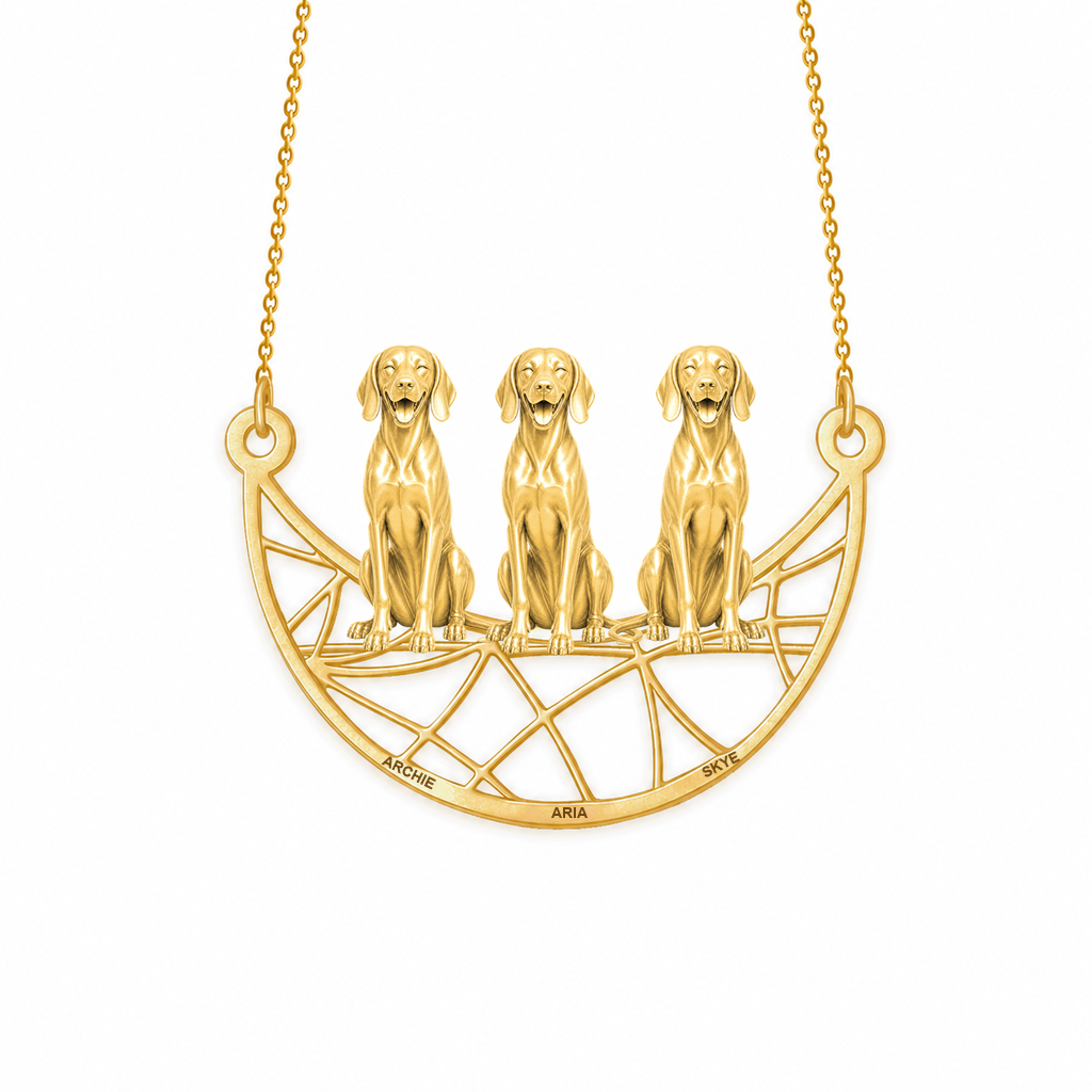 Soulyshine Vizsla Eternal Paw personalized pets necklace