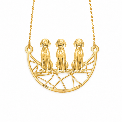 Soulyshine Vizsla Eternal Paw personalized pets necklace