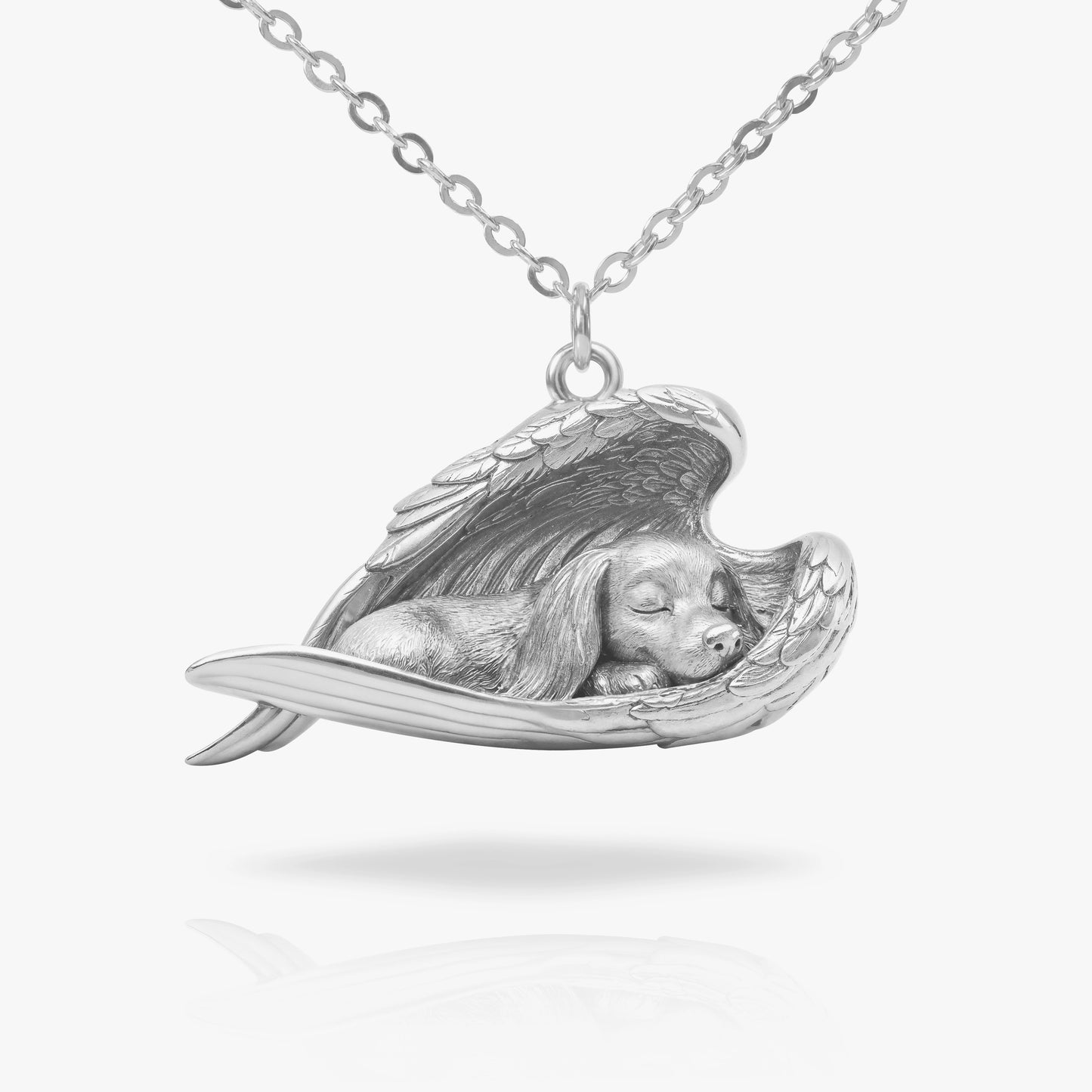 Soulyshine French Bulldog Sleeping Angel – Personalized Pet Necklace