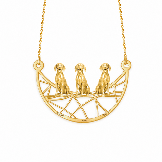 Soulyshine Weimaraner Eternal Paw personalized pets necklace