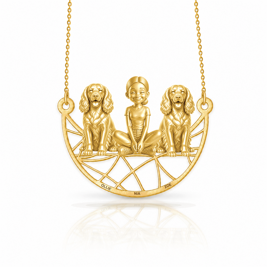 Soulyshine Welsh Springer Spaniel personalized companion necklace