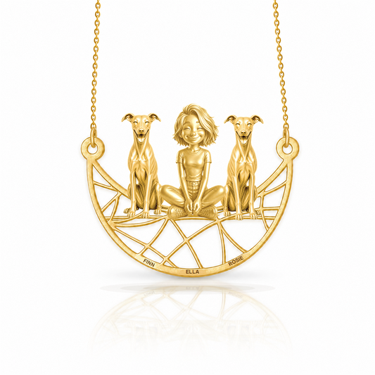 Soulyshine Whippet personalized companion necklace