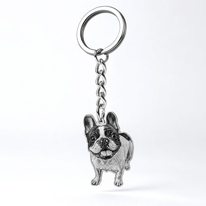 Soulyshine Precious Paw - Upload Pet Portrait Photo Shape Base Keychain