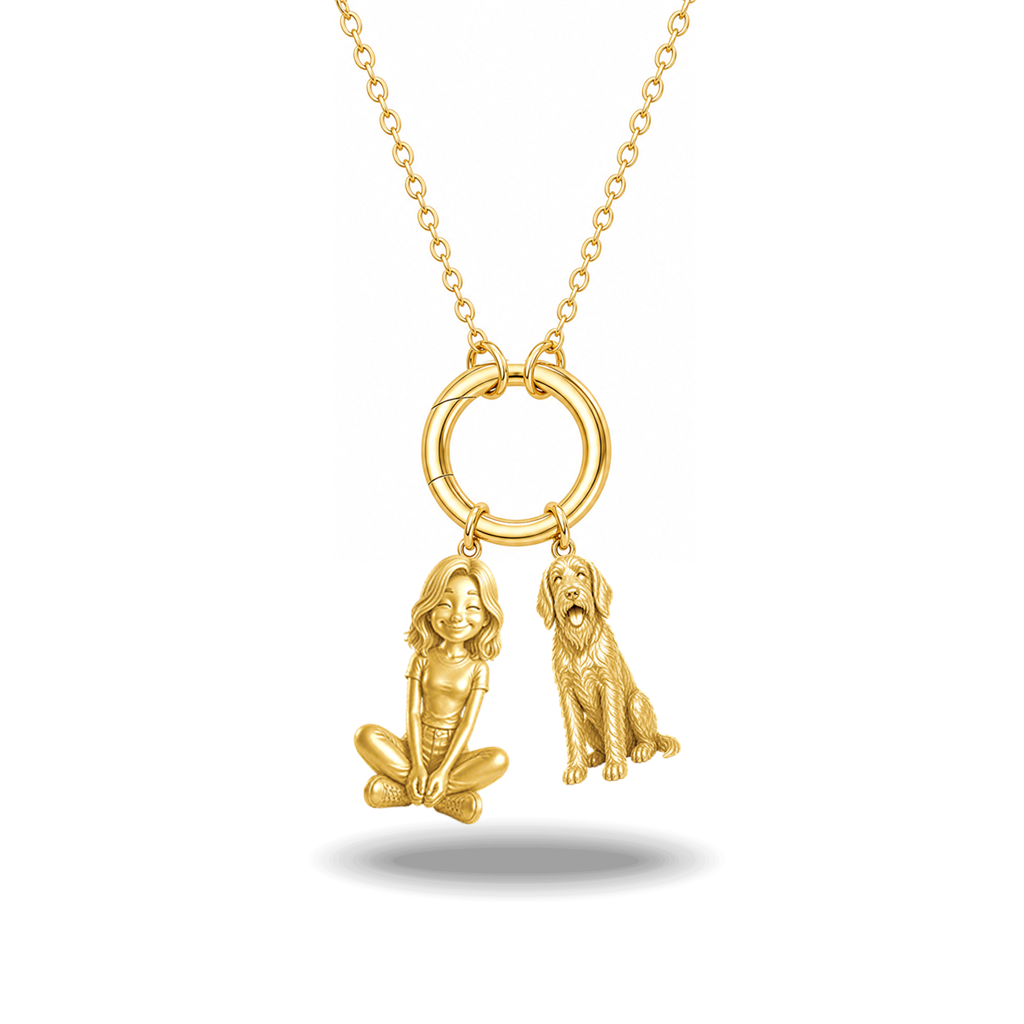Wirehaired Pointing Griffon - 18K Gold Vermeil - 1st