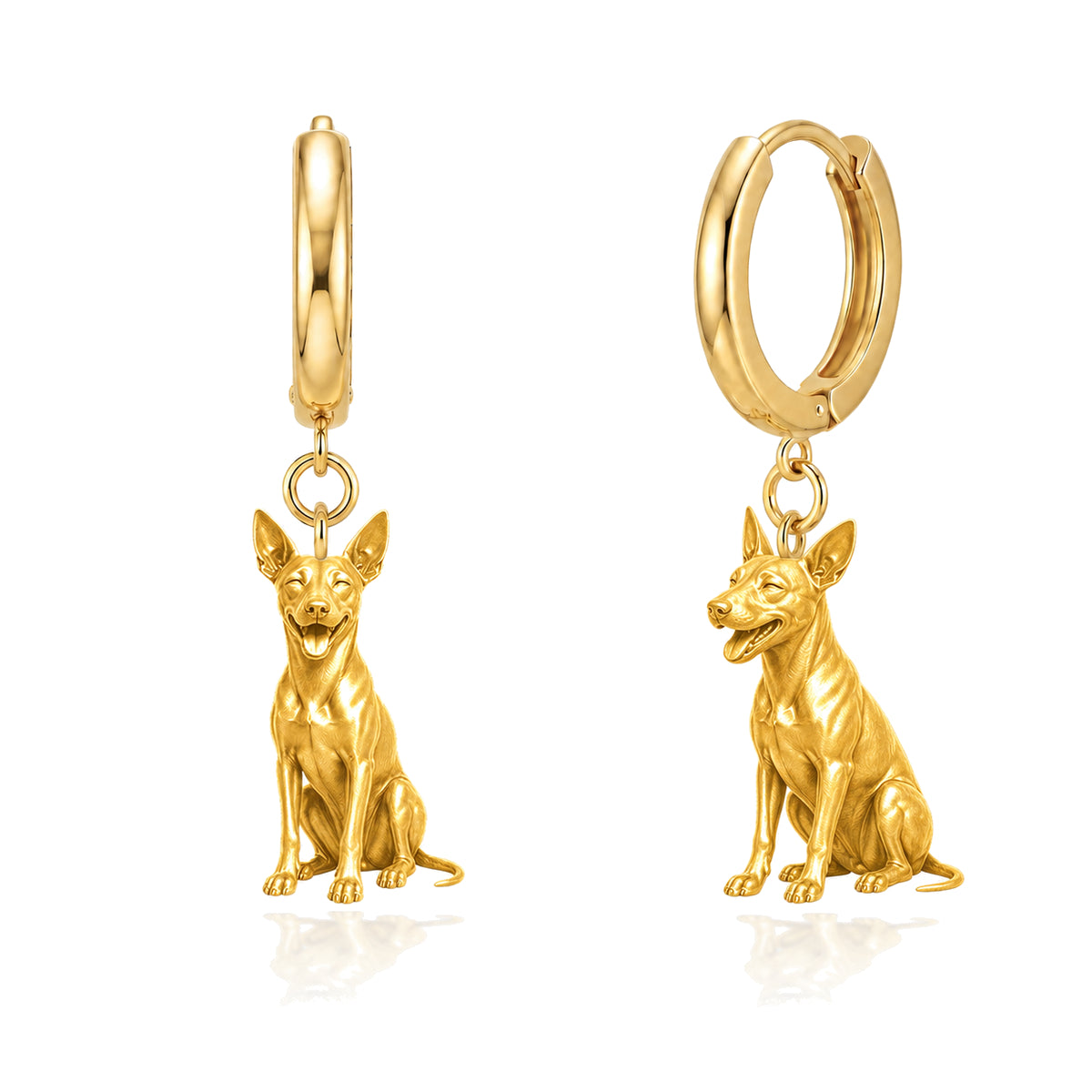 Xoloitzcuintli coated personalized companion handcrafted huggie earrings