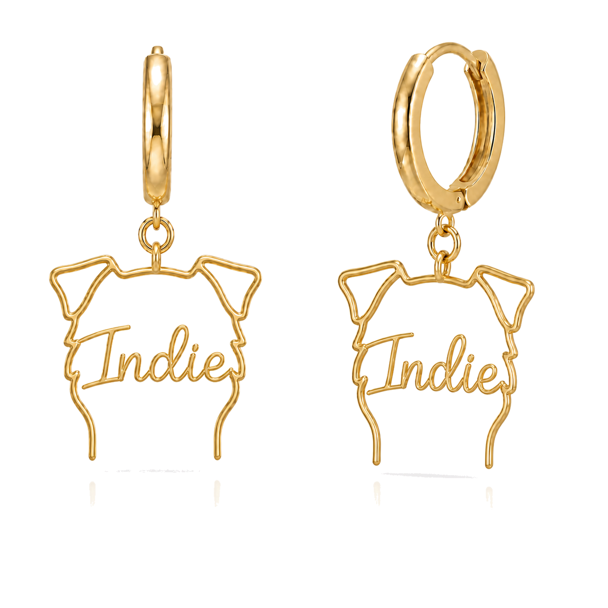 Xoloitzcuintli hairless Coco personalized pet face earrings