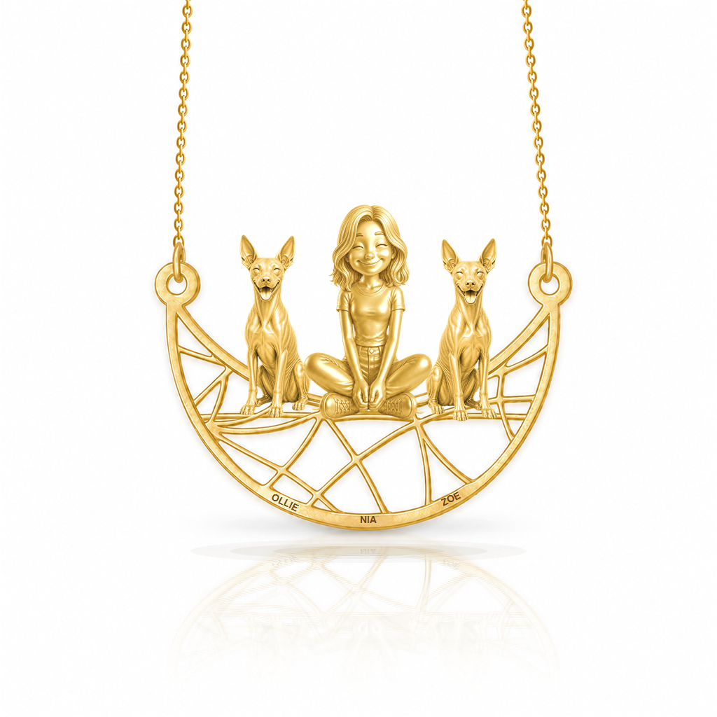 Xoloitzcuintli - hairless - 18K Gold Vermeil - 1st