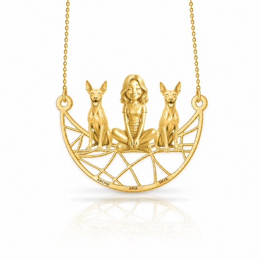 Soulyshine Xoloitzcuintli - hairless personalized companion necklace