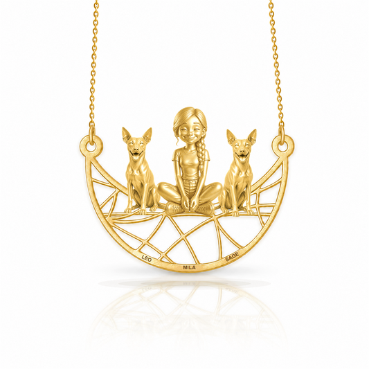 Soulyshine Xoloitzcuintli coated personalized companion necklace