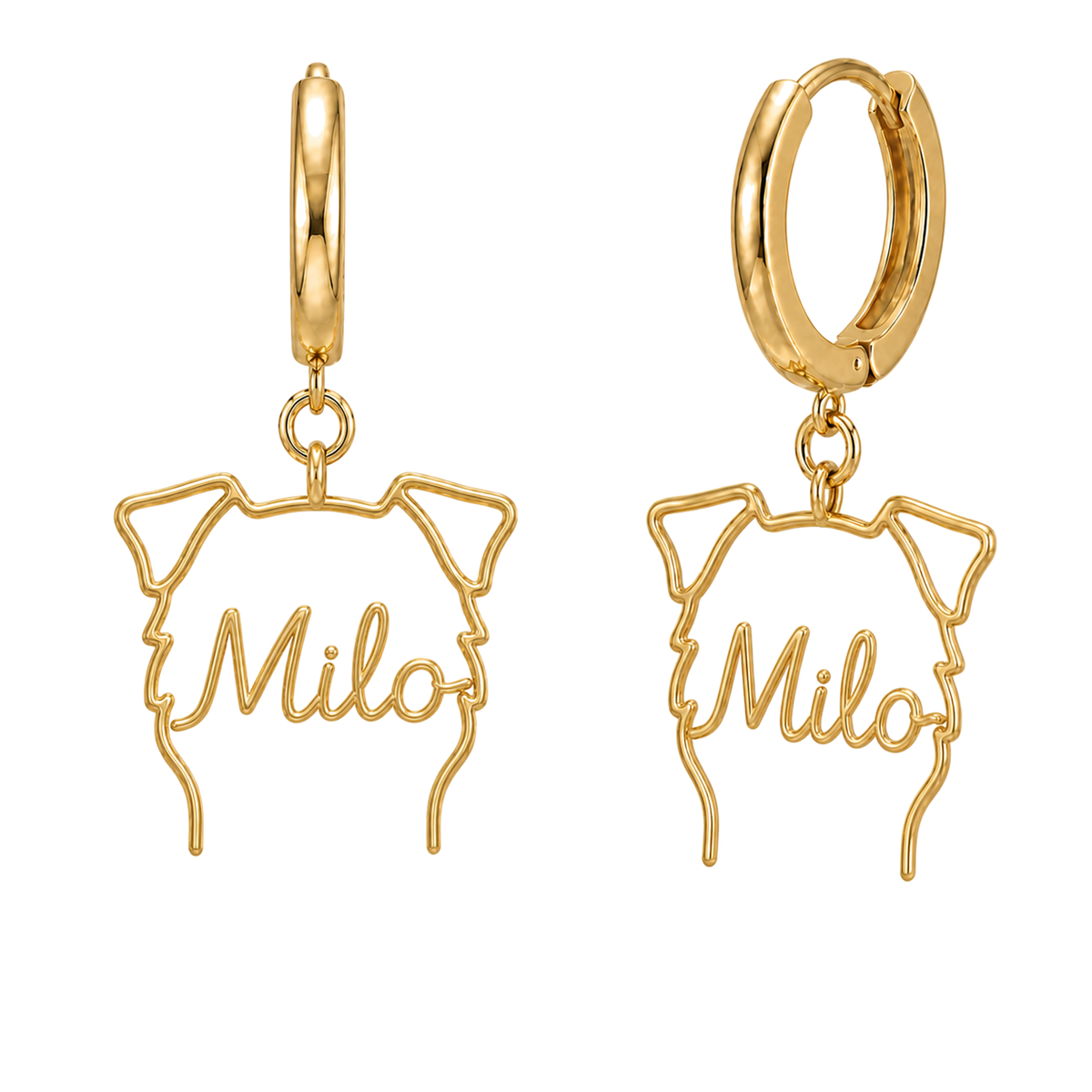 Yorkipoo Milo personalized pet face earrings
