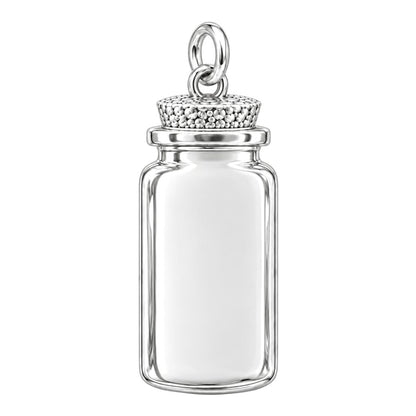 A Little Jar of Memories – Personalized Photo & Name Sterling Silver Charm – back of the charm, engraving area