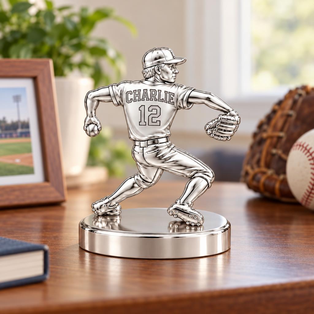 Ace Pitcher Windup Keepsake Plaque – worn / in use