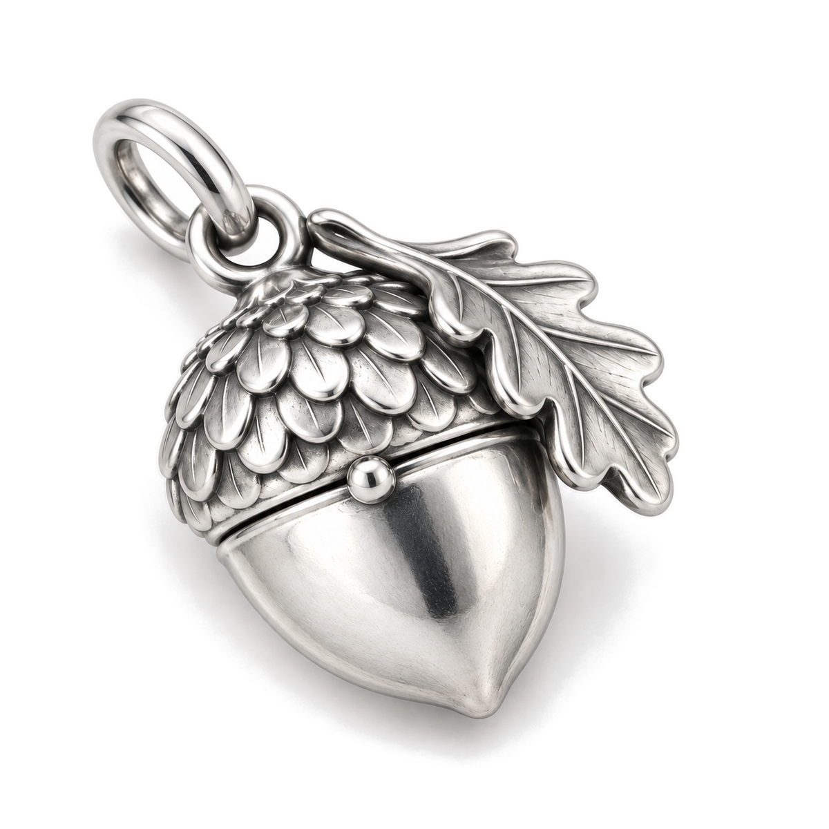 Acorn Keepsake Charm — Silver Super Macro | charm-topics-remaining-444-2026-09-14 | topic-211