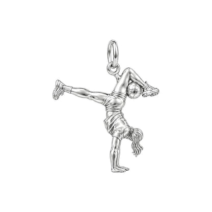 Acrobatic Volleyball Star Charm Bracelet – Personalized Athlete Gift – back of the charm, engraving area