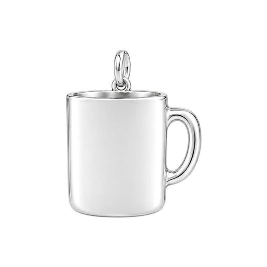 Adopted Me Coffee Mug Charm Bracelet – Personalized Dog Mom Gift – back of the charm, engraving area