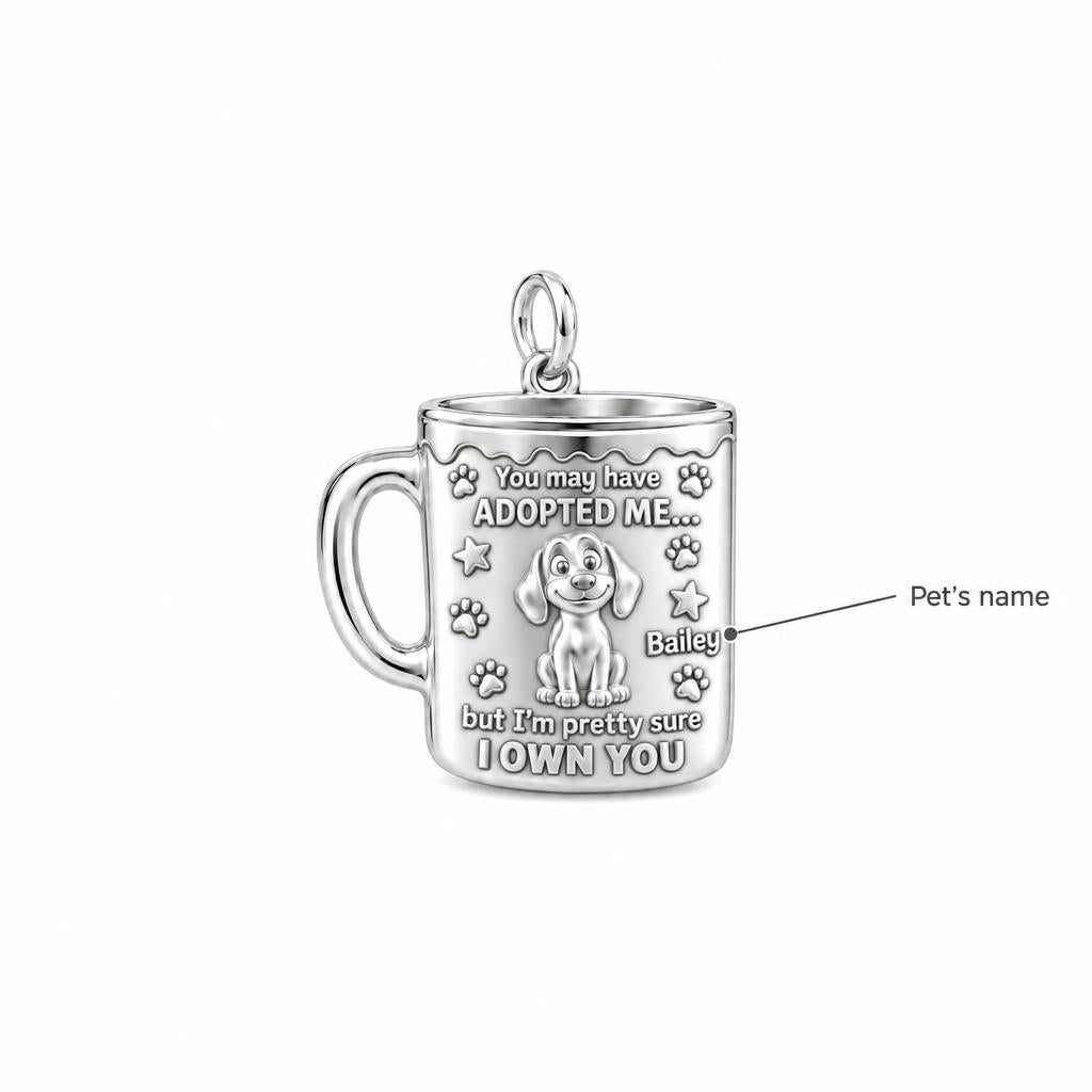 Adopted Me Coffee Mug Charm Bracelet – Personalized Dog Mom Gift – personalization guide