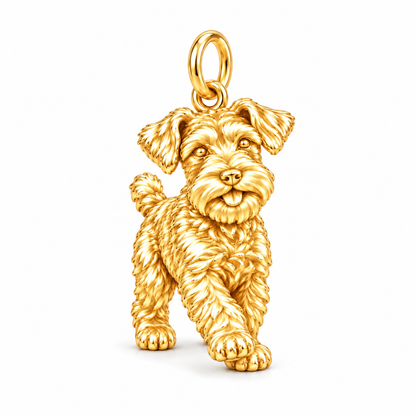 Adorable Mini Schnauzer Silver Charm – Personalized Dog Mom
