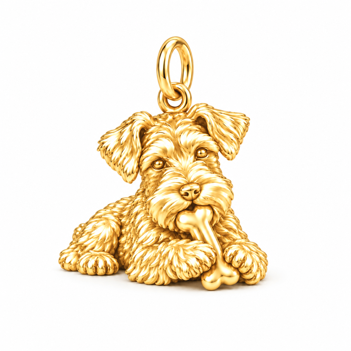 Adorable Mini Schnauzer Silver Charm – Personalized Dog Mom