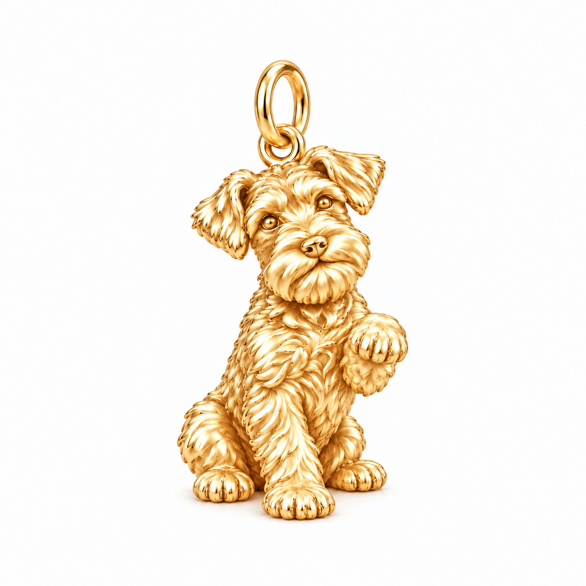 Adorable Mini Schnauzer Silver Charm – Personalized Dog Mom
