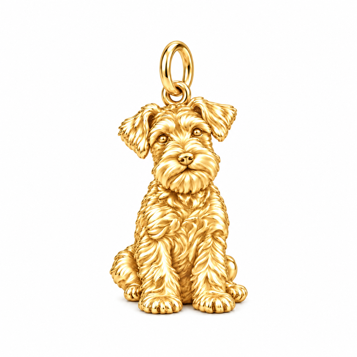 Adorable Mini Schnauzer Silver Charm – Personalized Dog Mom