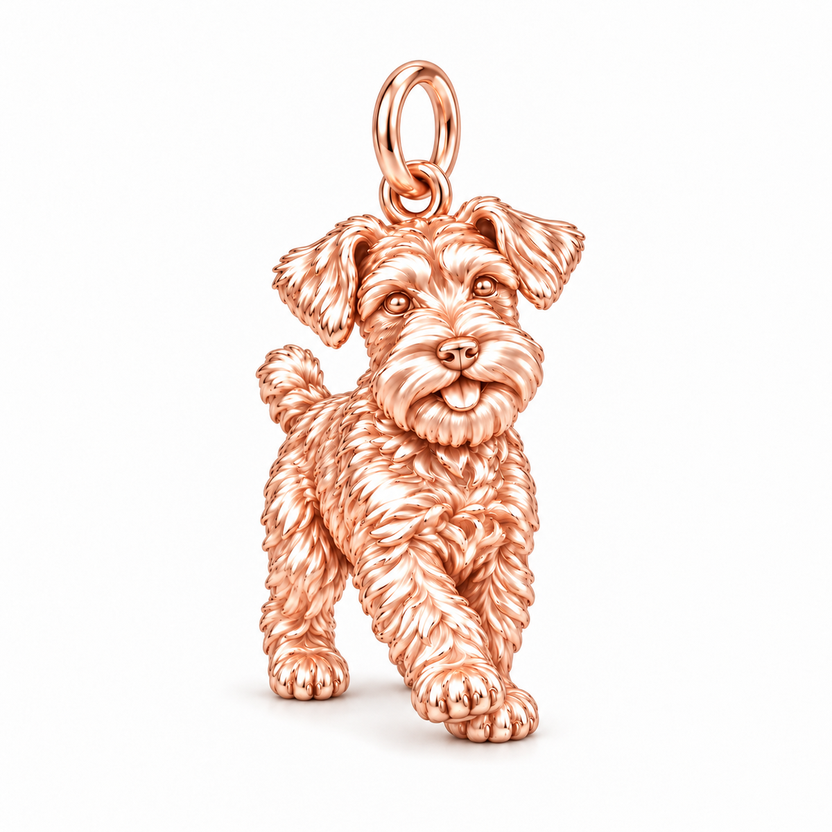Adorable Mini Schnauzer Silver Charm – Personalized Dog Mom