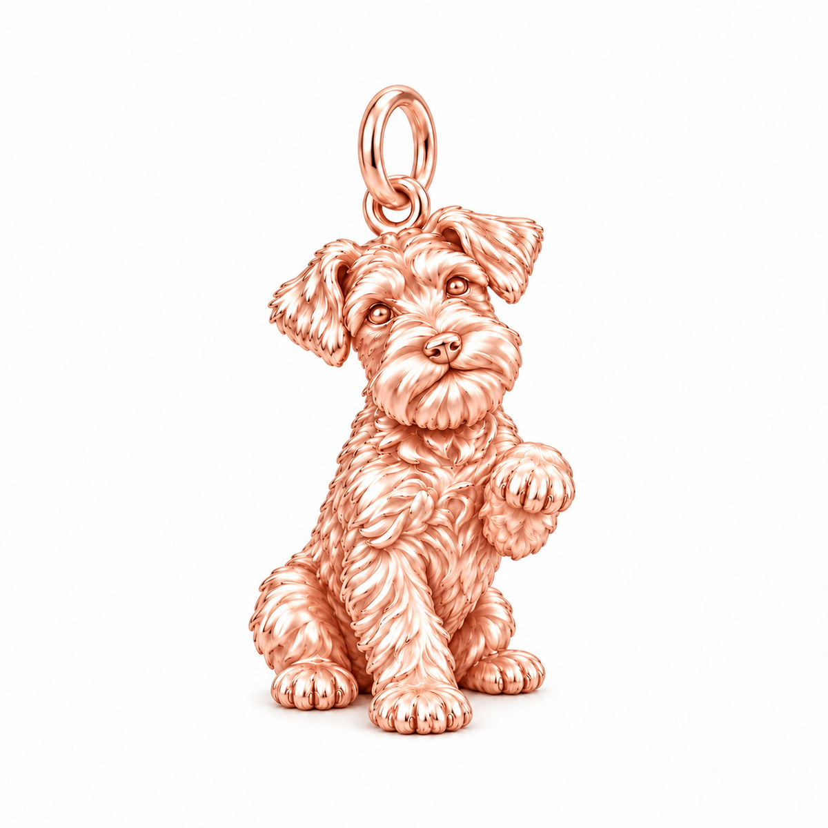 Adorable Mini Schnauzer Silver Charm – Personalized Dog Mom