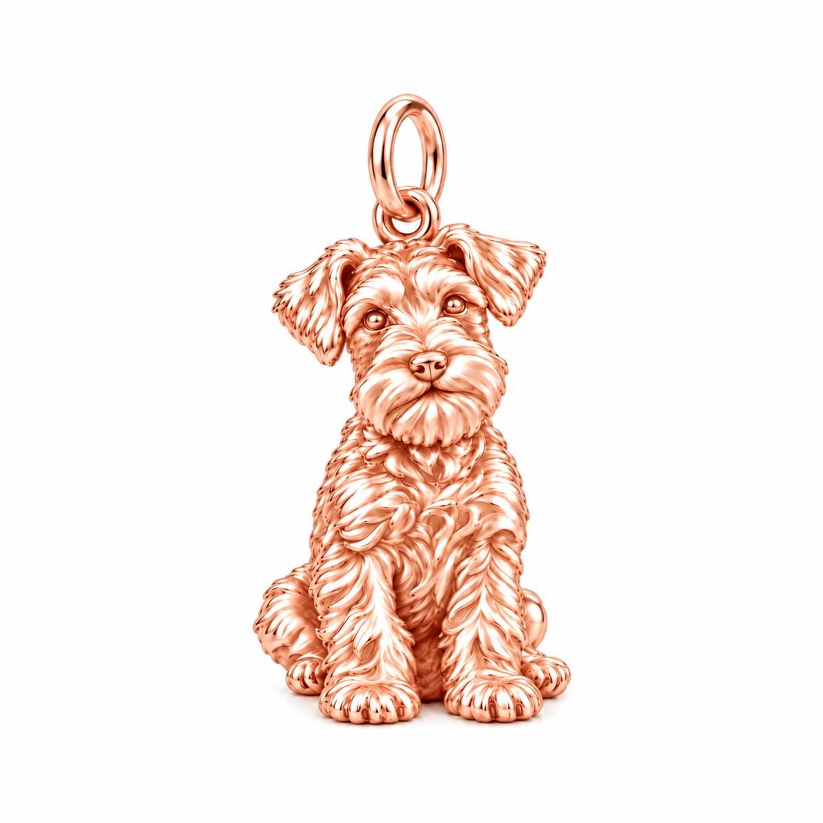 Adorable Mini Schnauzer Silver Charm – Personalized Dog Mom