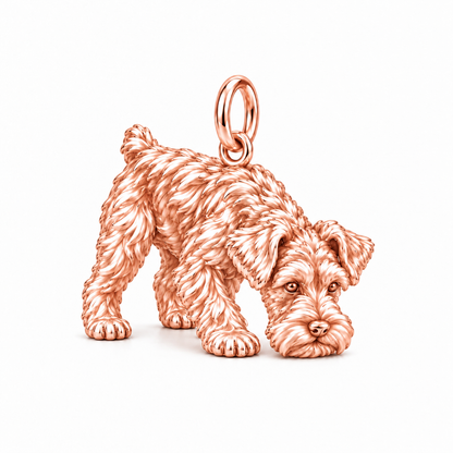 Adorable Mini Schnauzer Silver Charm – Personalized Dog Mom