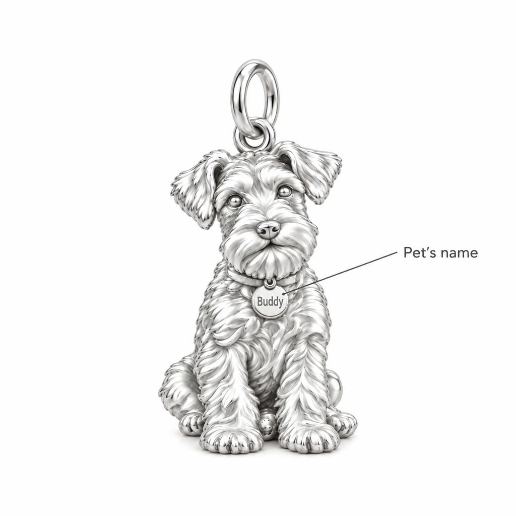 Adorable Mini Schnauzer Silver Charm – Personalized Dog Mom – personalization guide