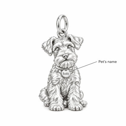 Adorable Mini Schnauzer Silver Charm – Personalized Dog Mom – personalization guide