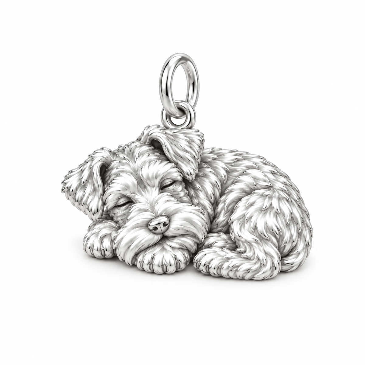 Adorable Mini Schnauzer Silver Charm – Personalized Dog Mom